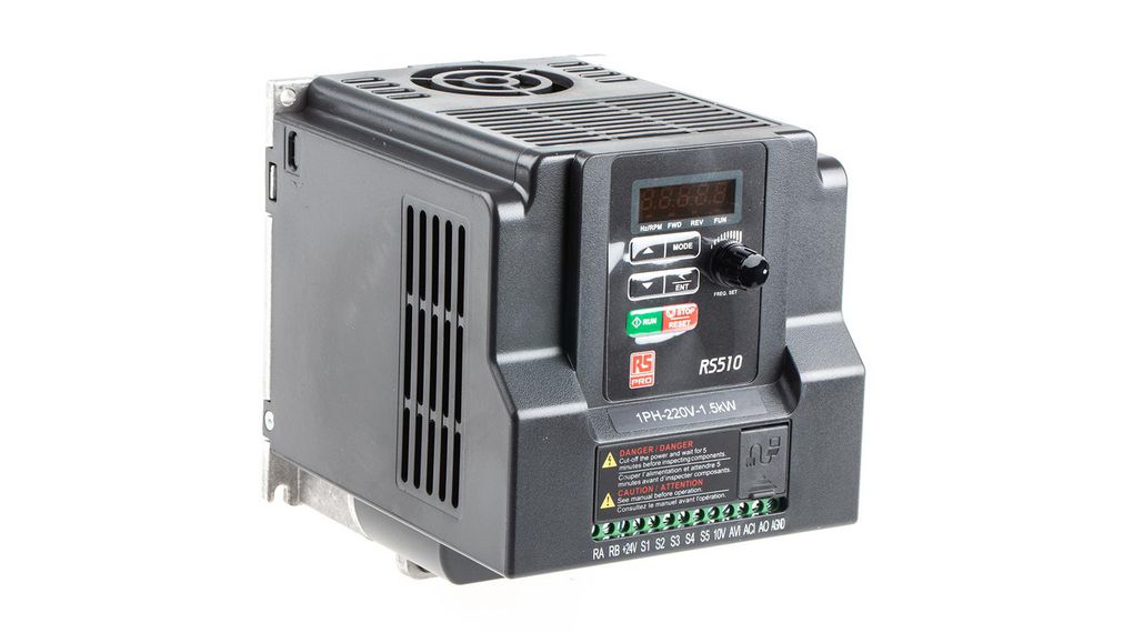 Frekvensomriktare med filter, RS510, RS-485, 15.5A, 1.5kW, 200 ... 240V